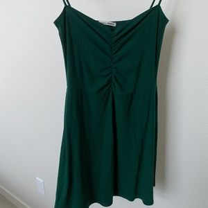 XS Green Reformation Ribbed Tank Dress